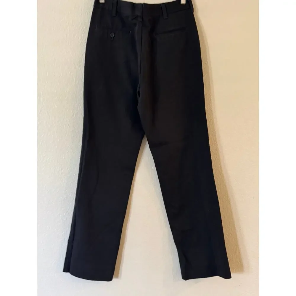 Mark Twain Elderwear Boys Uniform Pants 29x30 Black Tapered‎ Flat Front Pocket